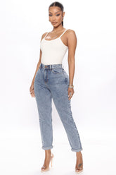 Got It From Your Mama Jeans - Acid Wash Blue Ins Street